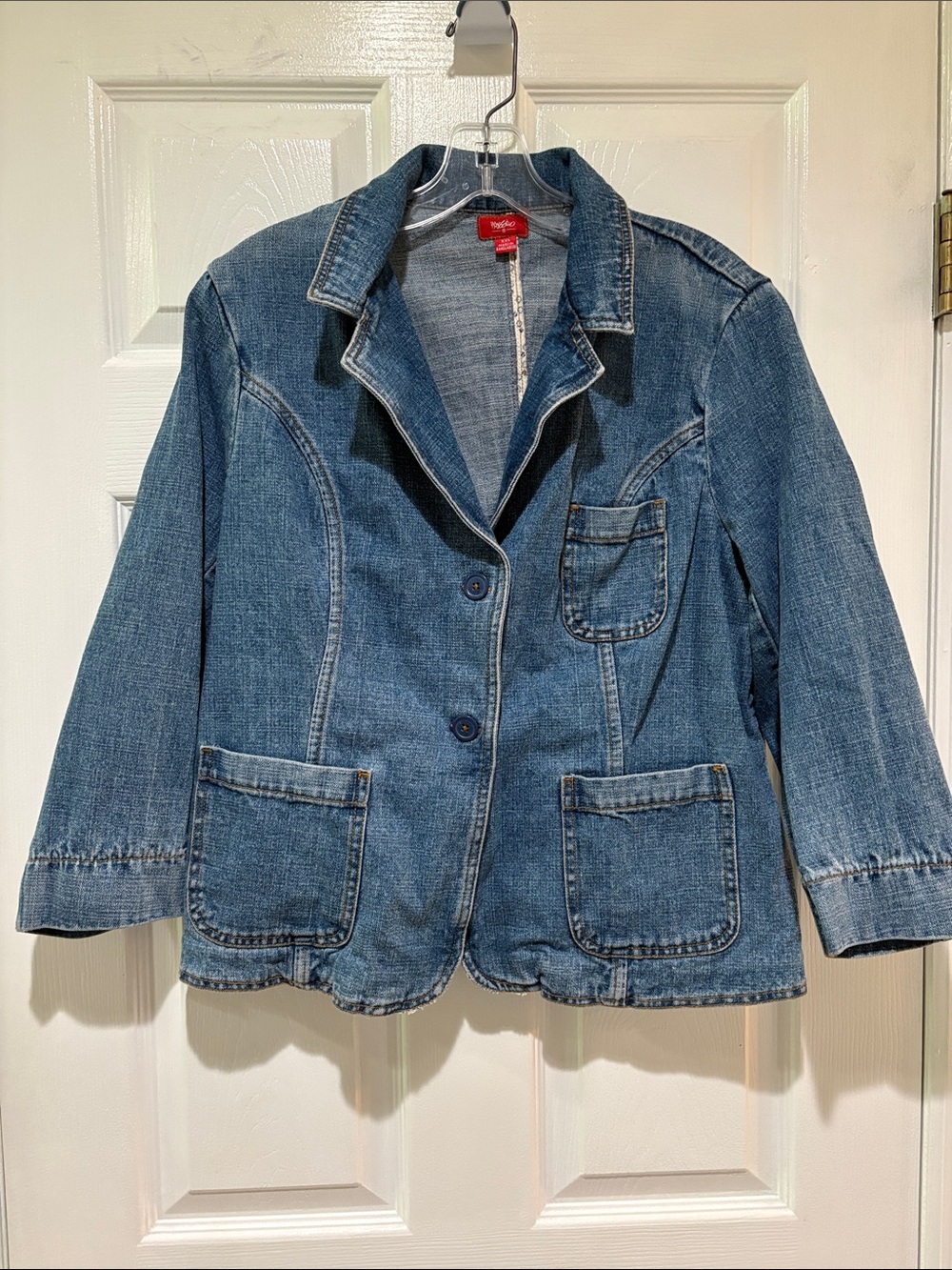 Mossimo Supply Co. Medium Blue Denim Blazer Jacket